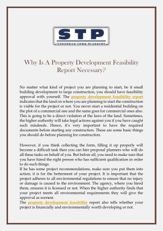 Why Is A Property Development Feasibility Report Necessary