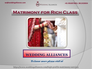 Best Matrimony for Rich Class