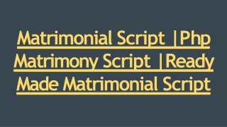 Best Matrimonial Clone Script - DOD IT Solutions
