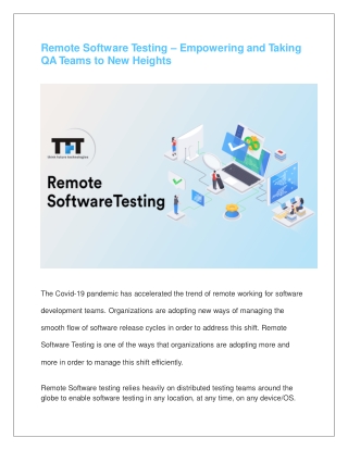 Remote Software Testing