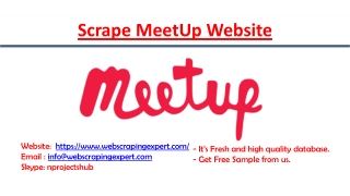 Scrape MeetUp Website