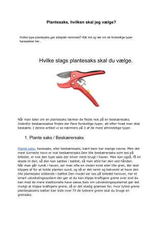 Plantesaks, hvilken skal jeg vælge?