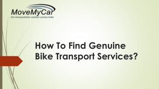 We Provide The Best Bike Transport Services in Noida