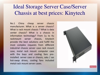 Ideal Storage Server Case- Server Chassis at best prices -Kinytech