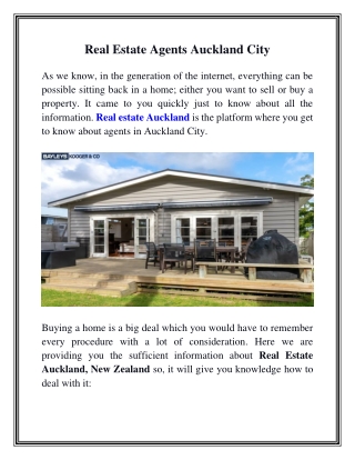 Real Estate Agents Auckland City