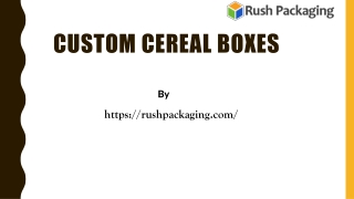 Custom Cereal Boxes Wholesale