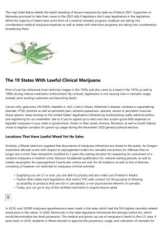 States Where Pot Is Lawful
