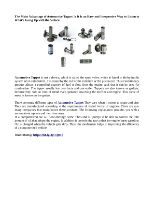 Automotive Tappet - pdf