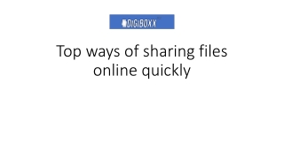 Top ways of sharing files online quickly