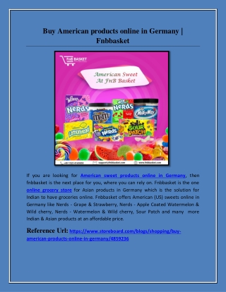 Buy American products online in Germany | Fnbbasket
