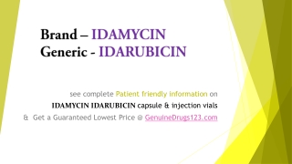 IDARUBICIN Side Effects and the Lowest Cost