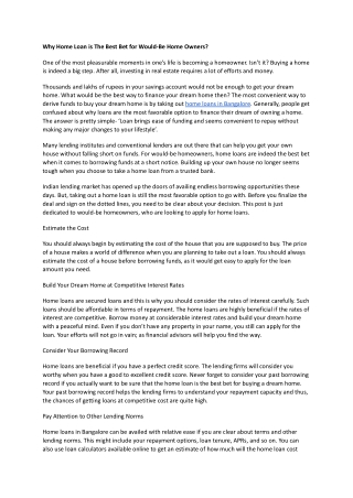 Why Home Loan is The Best Bet for Would-Be Home Owners_.docx