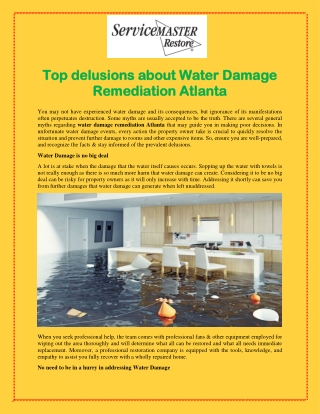 Water Damage Remediation In Atlanta | Servicemasterbylovejoy