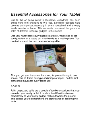 Essential Accessories for Your Tablet blog