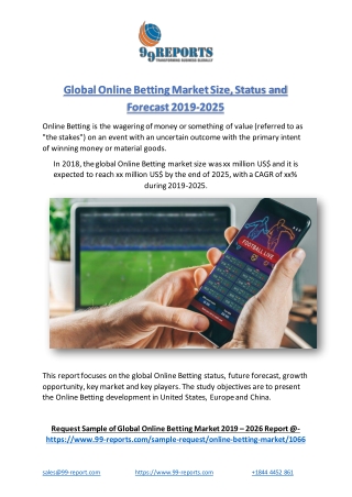 Global Online Betting Market Size, Status and Forecast 2019-2025