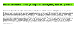 Download Ghostly Travels (A Harper Harlow Mystery Book 18) | Online