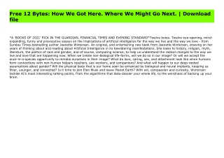Free 12 Bytes: How We Got Here. Where We Might Go Next. | Download file