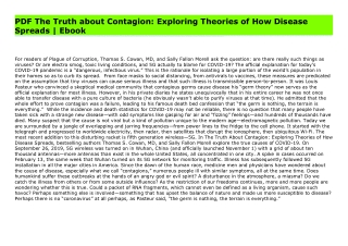 PDF The Truth about Contagion: Exploring Theories of How Disease Spreads | Ebook