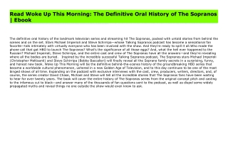 Read Woke Up This Morning: The Definitive Oral History of The Sopranos | Ebook