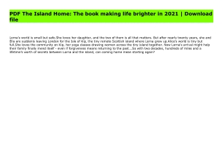 PDF The Island Home: The book making life brighter in 2021 | Download file