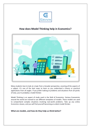 How does Model Thinking help in Economics