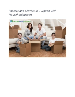 Packers and Movers in Gurgaon with Householdpackers