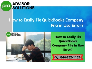 Know how to overcome QuickBooks Company File in Use easily