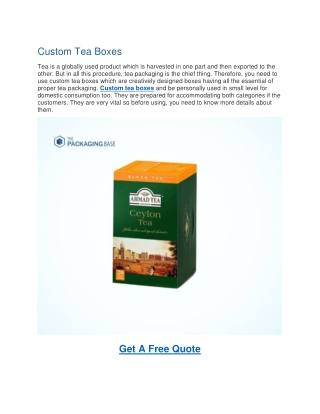 Custom Tea Boxes-Custom Coffee Boxes