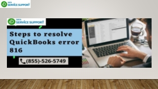 Steps to resolve QuickBooks error 816