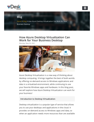 How Azure Desktop Virtualization Can Work for Your Business Desktop