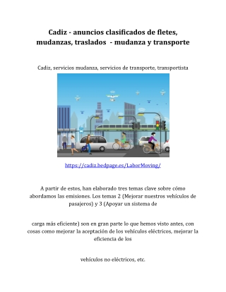 Cadiz - anuncios clasificados de fletes, mudanzas, traslados  - mudanza y transporte