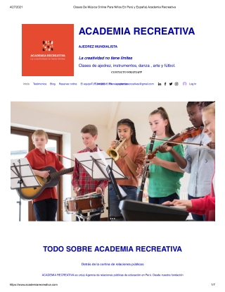 Clases De Música Online Para Niños En Perú y España_ Academia Recreativa
