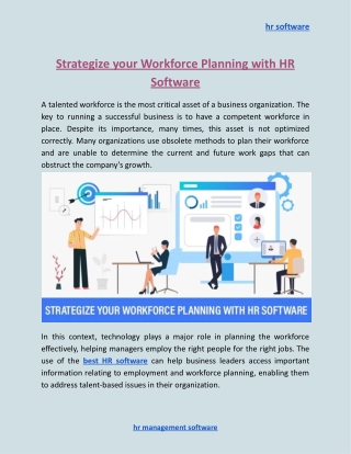 Strategize your Workforce Planning with HR Software