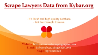 Scrape Lawyers Data from Kybar.org