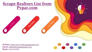 Scrape Realtors List from Pvpar.com