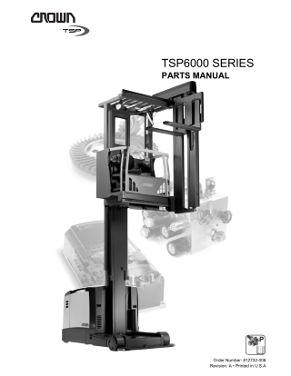 Crown TSP6000 Series Turret Order Picker Parts Catalogue Manual