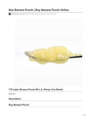 Buy Banana Punch