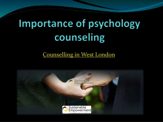 Importance of psychology counseling