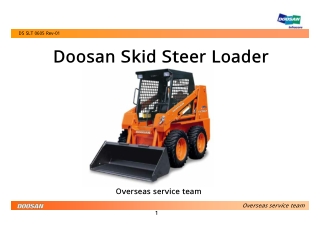 Daewoo Doosan 450 Skid Steer Loader Operator and Maintenance manual