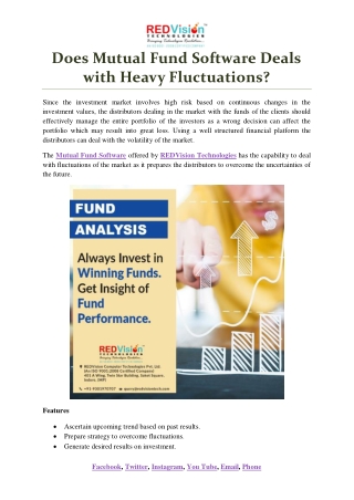 Does Mutual Fund Software Deals with Heavy Fluctuation