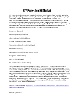 HIV PROTECTION KIT MARKET