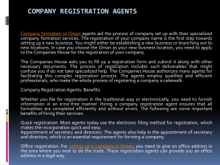 Company Registration Agents
