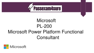 Microsoft   PL-200  Exam  Material |  PL-200  Dumps PDF |  PassExam4Sure