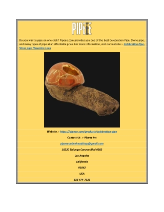 Celebration Pipe-Stone pipe Hawaiian Lava | Pipeee.com