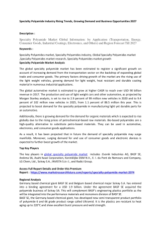 Specialty Polyamide Market Analysis.docx