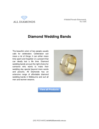 Diamond Wedding Bands