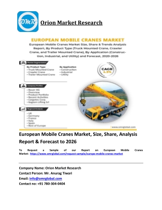 European Mobile Cranes Market Trends, Size, Competitive Analysis and Forecast 20