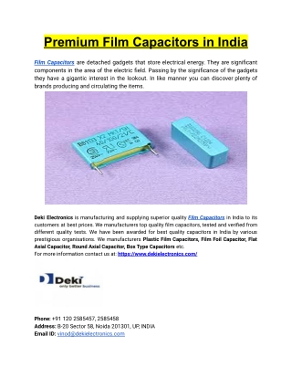 Premium Film Capacitors in India