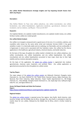 Zinc sulfate Market Analysis.docx