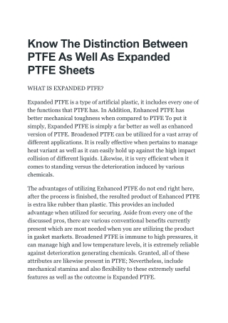 World CLass PTFE bellows